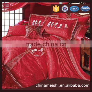 luxury design rayon silk bedding set for wedding marriage and gift