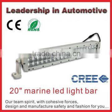 Lifetime Warranaty 20" high power marine white coated 12volt led light bar 4x4