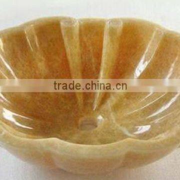 Stone yellow marble sink bowl DSF-B041