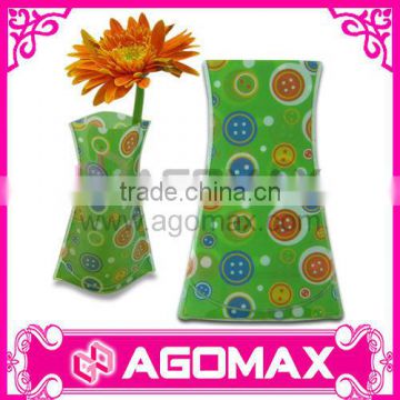 BSCI audited factory direct portable plastic foldable vase