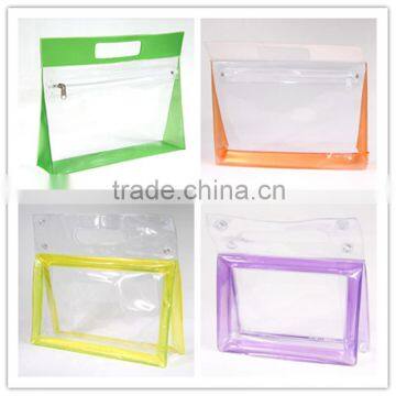 custom printing transparent pvc zipper bag pvc cosmetic bag with zipper
