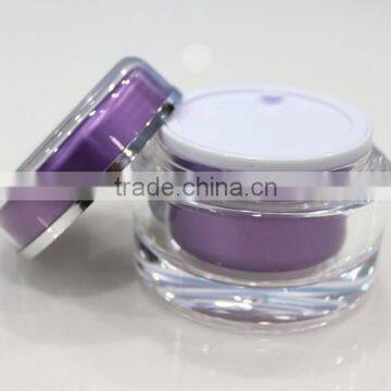 Beautiful round clear acrylic container jars cosmetic 30ml plastic container packaging bottles cream jars