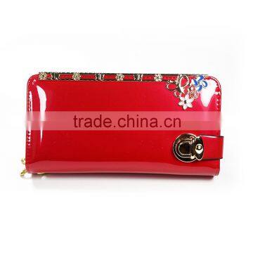 2015 New Fashion Lady Double Zipper Fency Mortise Lock Clutch photo-4