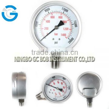 High quality stainless steel high pressure meter