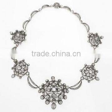 Fashion Antique Silver Necklace Wholesale Zinc Alloy Jewelry KSLN0003