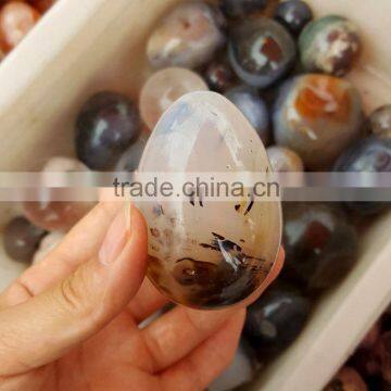 Life-Like Chalcedony Natural Rock White Agate Stone Eggs