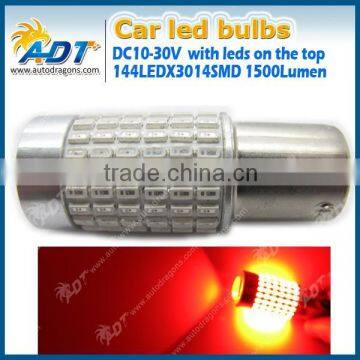 1156 144W car smd led bulb 3014 smd ba15s car led bulb with lens super white