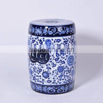 Chinese Style Blue and White Porcelain stool Home Decor