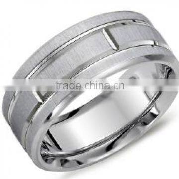 coolman Fashion Men Brick-style Jewelry sand brush Tungsten Ring,Luxury Mens Tungsten Carbide ing CMR-036-2