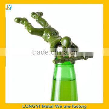 2016 Zinc alloy NEW Army Man Bottle Opener, factory direct sale without MOQ