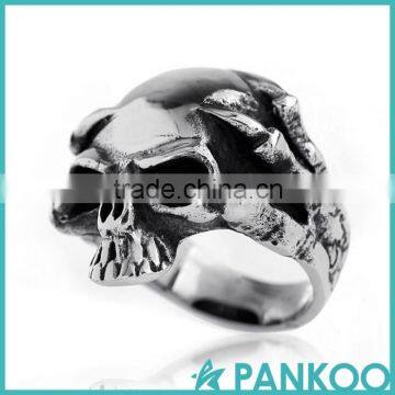 2016 Non-mainstream Fashion Classic Retro Series of Various Punk Skull Shape Thai Silver and Titanium Unisex Ring photo-5