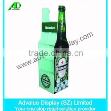 advertisng envirenmenta cardboard wine display stand cabinet