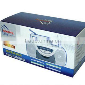 High quality packaging full color varnish coated box/varnish coat CCNB packaging box/glossy lamination box