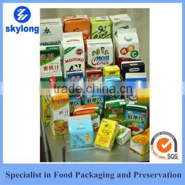 aceptic liquid packaging carton box for fresh milk juice