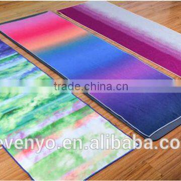 Cool Gradient Color Printing Pattern Flower Yoga Mat Towel YT-006
