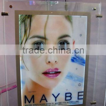 acrylic thin light box indoor,crystal slim light box,3d advertising display