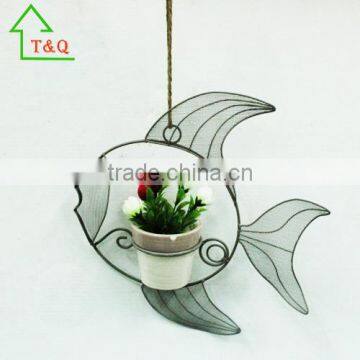 Metal Ceramic Fish Shape Creative 2016 Plant Pots Garden