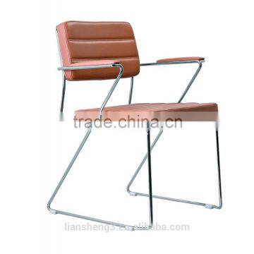 2016 Liansheng Latest Office Leather Visitor Chair Allow Stackable photo-2