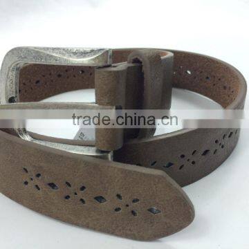 Anti-silver buckle fashion perforated style with belt