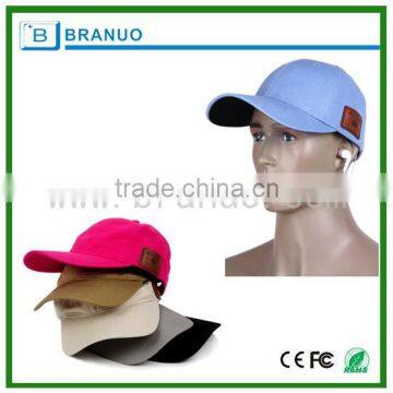 2016 fashion bluetooth cotton baseball cap with handsfree