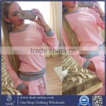 Women Sweatshirt Pants 2 Pcs Custom Made Wholesale Sweat Suits