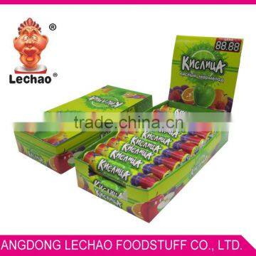 Colorful Assorted fruit soft candy roll