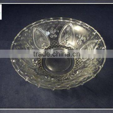 embossed pattern glass bowl, food bowl wholesale