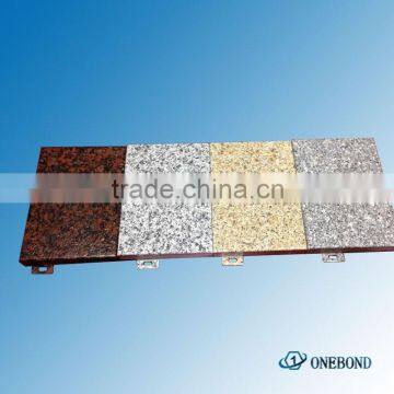 Best quality imitation stone aluminum solid panel for curtain wall