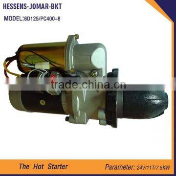 Low price diesel engine starter motor specification for PC400-6 6D125