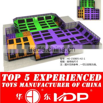 New factory price for indoor trampoline park, high quality trampoline playground