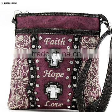 Western cowgirl ladies purses bling rhinestone cross bags