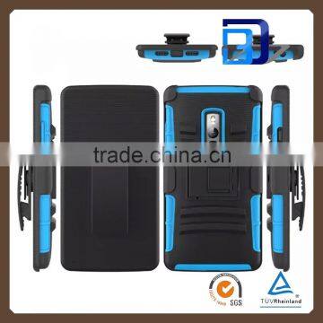 New Arrival Popular Heavy duty shockproof armor case 3 in 1 combo belt case For Oneplus 2 lowest price