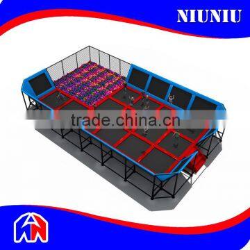 amusement park jumping trampoline for toddlers exercise big trampoline park with net