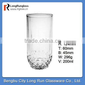 LongRun 7oz Alibaba China glassware for milk drinking glass tumbler wholesale