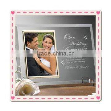 Invitation Engraved Wedding Glass Photo Frame For Guests Souvenir