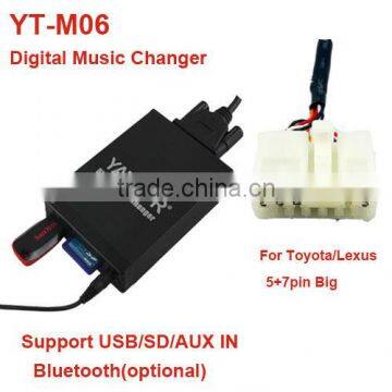 2015 Yatour car radio bluetooth Toyota 5+7pin plug lexus scion music cd changer