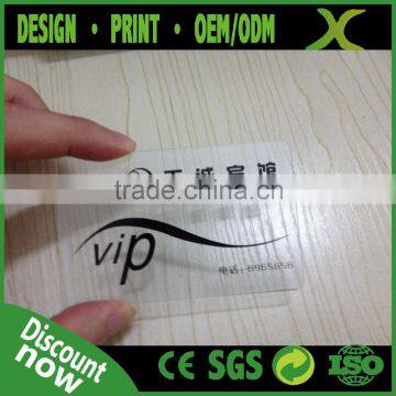 CR80 PVC Transparent name card/ Clear PVC card