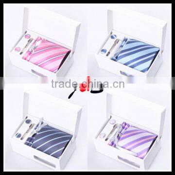 fashion 100%silk or 100% polyester tie and cufflinks set 001