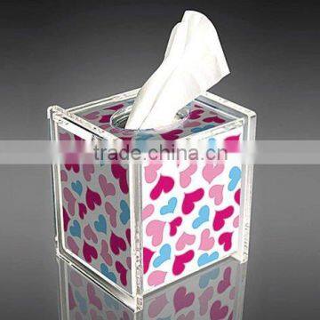 Elegant acrylic tissue box holder