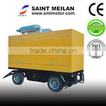 80kw key start emergency power plant equipment generation 100kva enclosed trailer mount silent generators