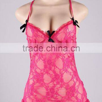 Paypal accept pink babydoll lace sexy underwear women