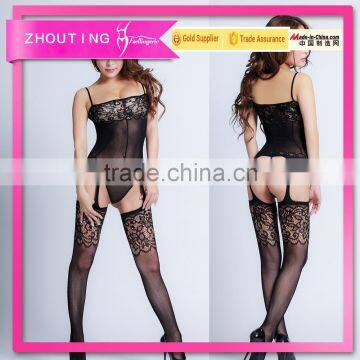 CK7009 hot one piece lingeries women sexy sheer nylon bodystocking