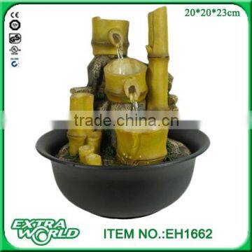 Asian Zen Garden Desktop Home Decor Indoor Bamboo Tabletop Water Fountain