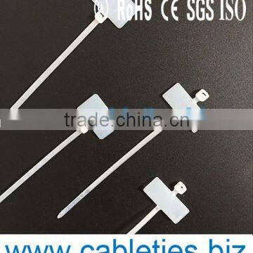 Plastic Marker Push Mount Cable Tie Handcuffs Police Custom Size Black and White photo-2