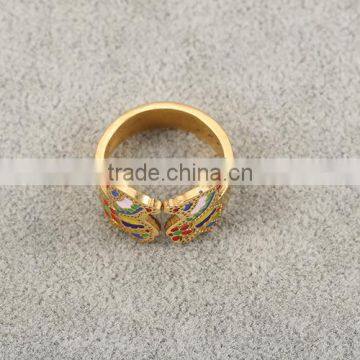 No.1 Sale 18k Gold Plated Stainless Steel Colorful Bear Individual Ring for Christmas Party photo-4