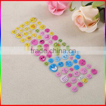 smile face 3D PVC puffy stickers