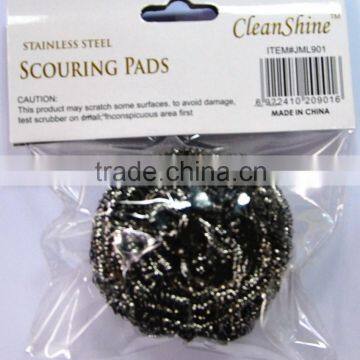 JML 1pcs/ Set Hign Quality Stainless Steel Ball Steel Scourer With Card Packing