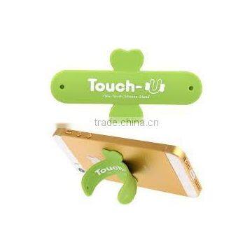 Mobile phone accessories 3M sticker one touch u silicone mobile stand manufactures