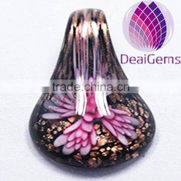 Teardrop shape Murano glass pendant necklace