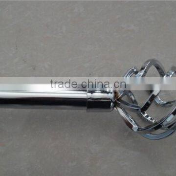 Decoration Plating Curtain Finial,Metal Drapery Curtain Rod Finial,Steel Curtain Rod End Finial